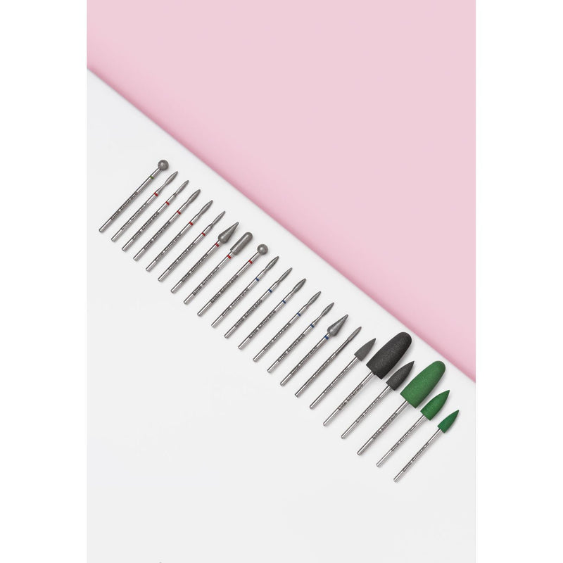 nbmsupply ELITE EMBRACE Professional Flame Nail Bit 2.1*8mm DD2973 Misty Rose 10(pcs set),1 pcs