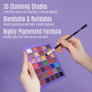 Prolux Cosmetics Masquerade Carnival Eyeshadow Palette EYESHADOW Dark Gray