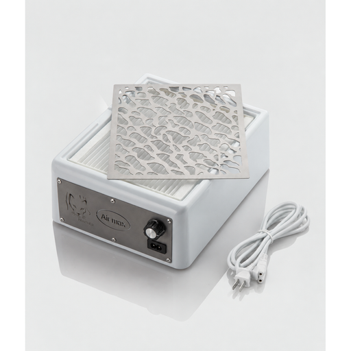 nbmsupply Air Max Panther Nail Dust Collector Silver with HEPA Filter – Professional Nail Table Vacuum Nail dust collector Lavender ONE YEAR WARRANTY