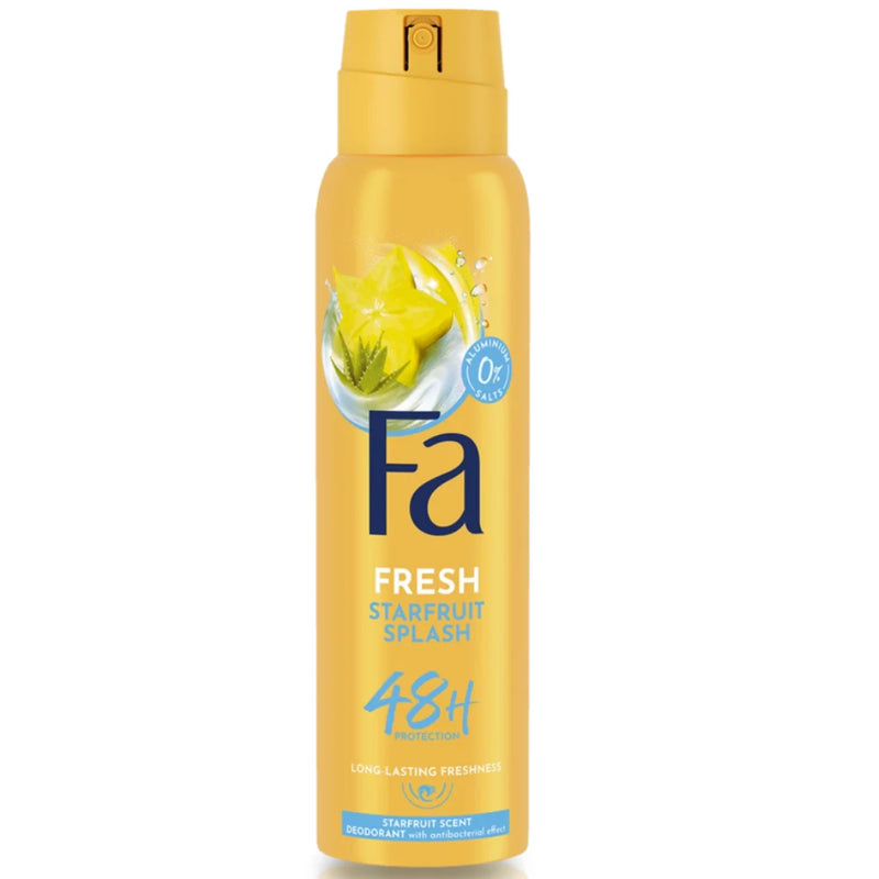Fa Fa Fresh Starfruit Splash Spray Deodorant 48h 150 ml Deodorant & Anti-Perspirant Sandy Brown
