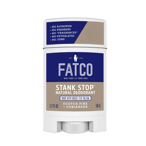 FATCO Skincare Products Stank Stop Deodorant Stick, Scotch Pine + Coriander, 1.7 Oz Gray