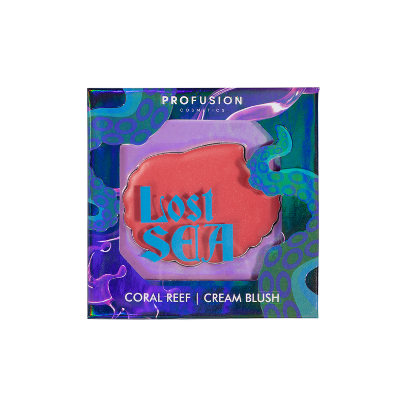 Profusion Cosmetics Lost Sea Shell Shaped Cream Blush - Coral Reef Dark Slate Blue