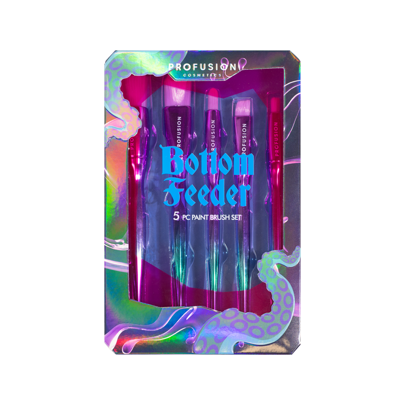 Profusion Cosmetics Sea Witch Eye & Face Brush Set Dark Slate Blue