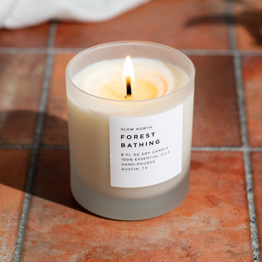 Slow North Forest Bathing - Signature Candle (Fir + Pine + Patchouli) Frosted Candles Sienna