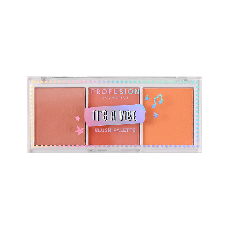 Profusion Cosmetics It's a Vibe | Admit One 3-Shade Blush Palette Blushes & Bronzers Light Coral