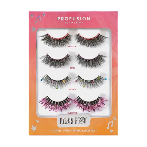 Profusion Cosmetics It's a Vibe | Lash Fest 4-pair Lash Set Lashes Light Gray