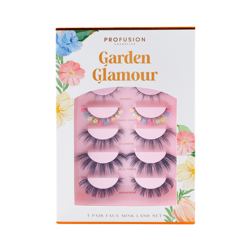 Profusion Cosmetics Petal Perfect | Garden Glamour 5 Pairs Faux Mink Lash Set Eye Light Gray