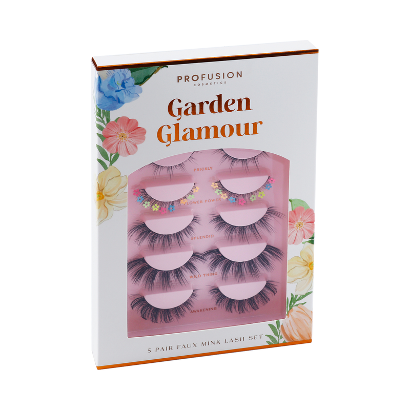 Profusion Cosmetics Petal Perfect | Garden Glamour 5 Pairs Faux Mink Lash Set Eye Thistle