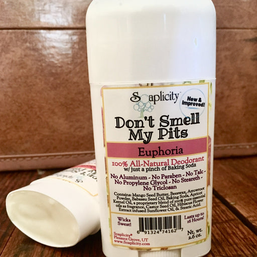 Soaplicity Don't Smell My Pits Natural Deodorant - Euphoria Deodorants Light Gray Default Title
