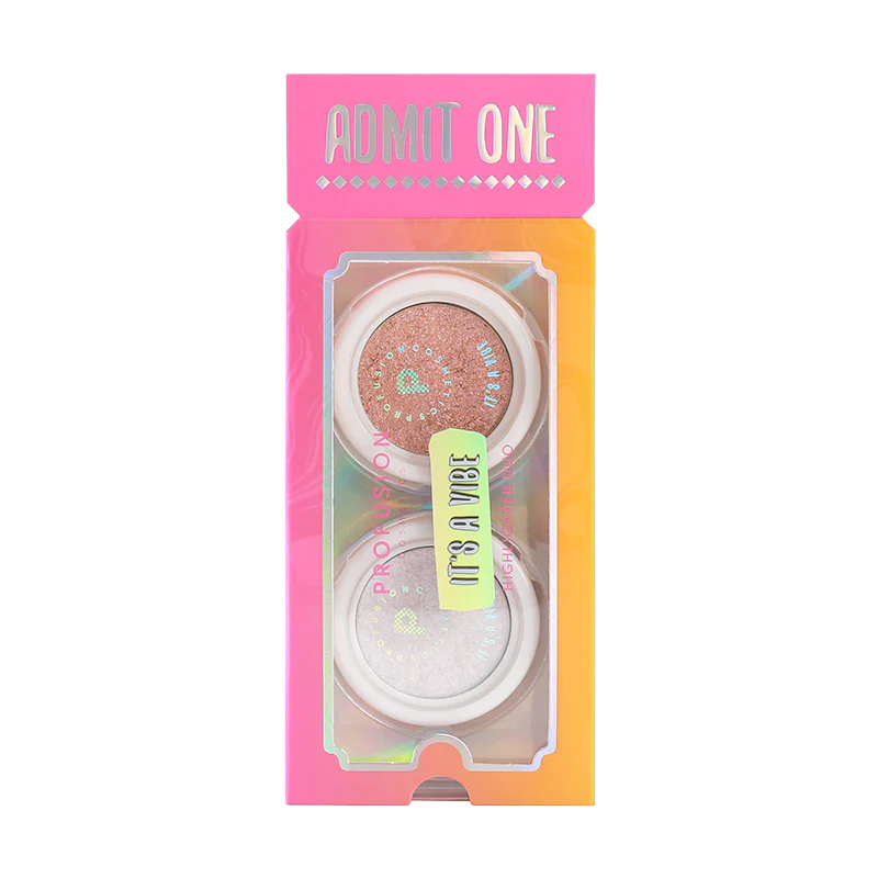 Profusion Cosmetics It's a Vibe | Admit One Highlighter Duo Highlighters Hot Pink