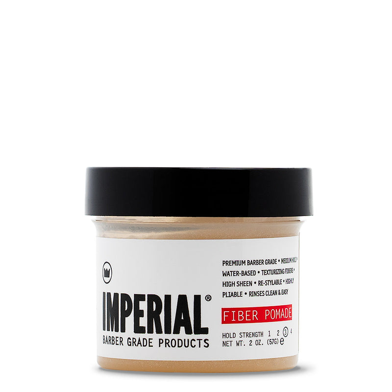 Imperial Barber Products Fiber Pomade - 2 oz Travel Size Hair Black