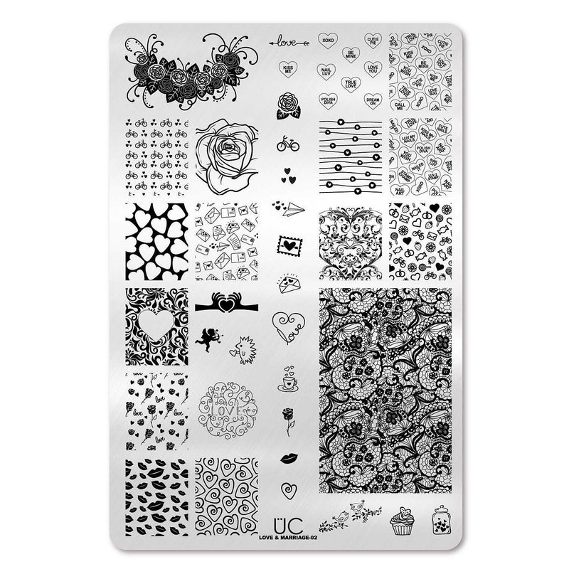 UberChic Beauty Love and Marriage-02 Stamping Plate Lavender
