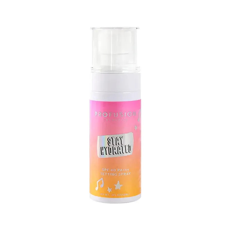 Profusion Cosmetics It's a Vibe | Stay Hydrated SPF 40 PA+++ Setting Spray Face Light Gray