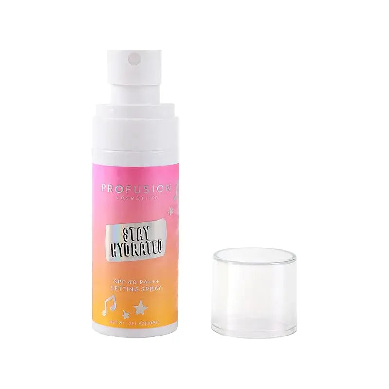 Profusion Cosmetics It's a Vibe | Stay Hydrated SPF 40 PA+++ Setting Spray Face Light Gray
