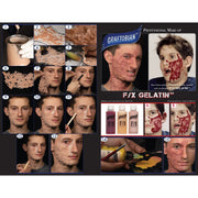 Graftobian Make-Up Company F-X Gelatin™ Special Effects Gel Tan Blood Red,Mucous Clear,Light Flesh,3-Colors with Instructions: Blood Red - Mucous Clear - Light Flesh