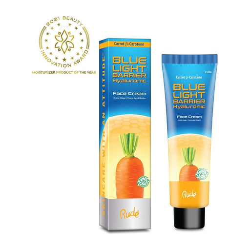 Rude Cosmetics Blue Light Barrier Hyaluronic Face Cream Skincare Steel Blue Face Cream
