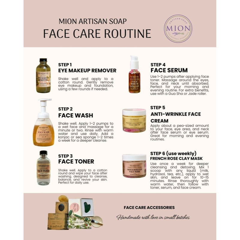 MION Artisan Soap Co. Face Wash Refill | with Rose Hip and Tamanu Oils White Smoke