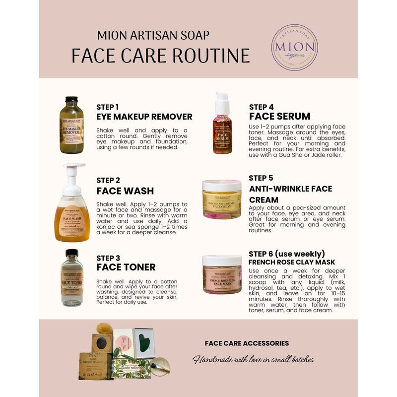 MION Artisan Soap Co. Face Wash | with Rose Hip and Tamanu Oils White Smoke