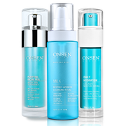 Onsen Secret Facial Glow Starter Kit Skin Care Sets White Smoke 50ml Facial Peel + 150ml Milk Wash + 50ml Daily Hydration