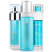 Onsen Secret Facial Glow Starter Kit Skin Care Sets White Smoke 50ml Facial Peel + 150ml Aloe Gel Cleanser + 50ml Daily Hydration