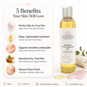 Glimmer Goddess® Organic Skin Care Organic Facial Massage Oil – Anti-Aging Treatment Moisturizers White Smoke