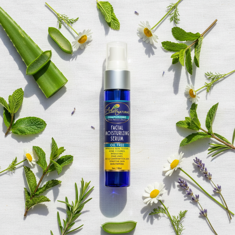 Adiva Naturals Complexions Facial Moisturizing Serum | Blemish-Prone + Pro-Aging Skin Cleanser Lavender