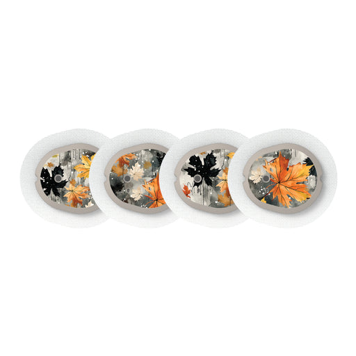 Peelz Fall Camo Designed for the DEXCOM G7 and Stelo Transmitter Peelz/Stickers White Smoke 4-pack (Set of 4 Stickers)
