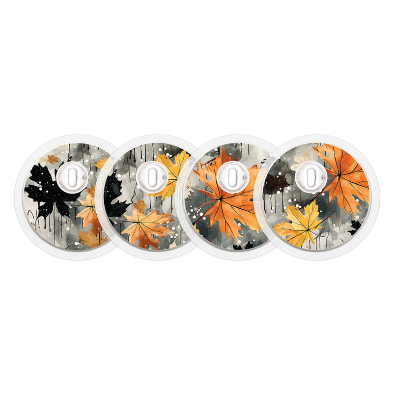 Peelz Fall Camo Designed for the FreeStyle Libre 3 Plus & Lingo  Sensor Peelz/Stickers White Smoke 4-pack (Set of 4 Stickers)