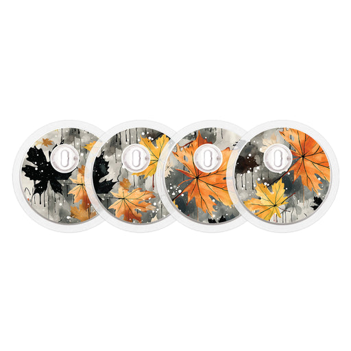 Peelz Fall Camo Designed for the FreeStyle Libre 3 Plus & Lingo  Sensor Peelz/Stickers White Smoke 4-pack (Set of 4 Stickers)