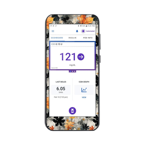 Peelz Fall Camo Sticker for Omnipod® 5 Controller – Pump Peelz Peelz/Stickers White Smoke