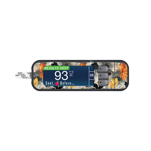 Peelz Fall Camo for Bayer Contour Next Glucometer Peelz/Stickers White Smoke