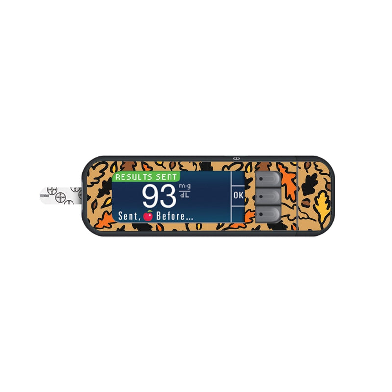 Peelz Falling Leaves Sticker for Bayer Contour Next Glucometer Peelz/Stickers White Smoke