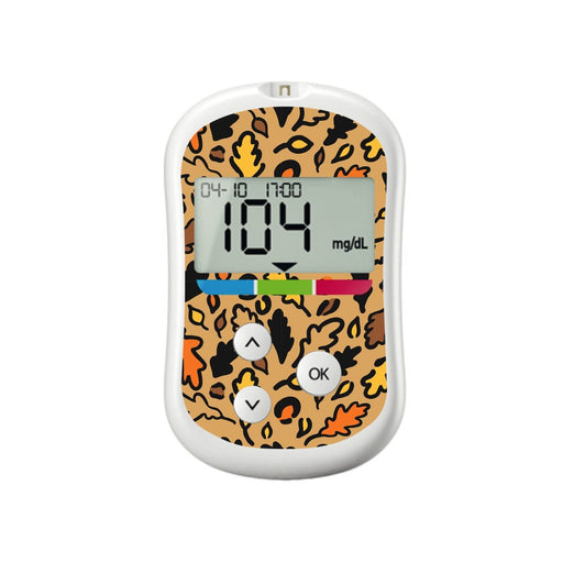 Peelz Falling Leaves for OneTouch Verio Flex Glucometer Peelz/Stickers White Smoke