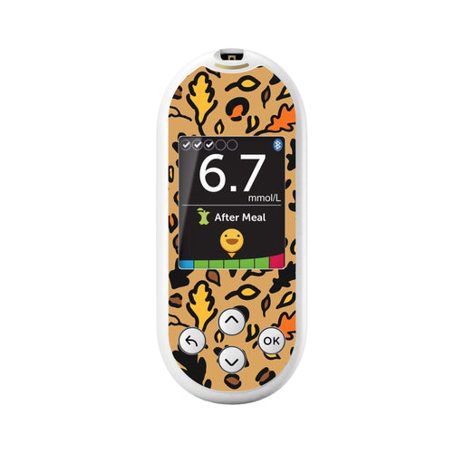 Peelz Falling Leaves for OneTouch Verio Reflect Glucometer Peelz/Stickers White Smoke