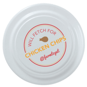 Farm To Pet Will Fetch for Chicken Chips Dog Frisbee | Fun Toy for Dogs and Humans Frisbee Light Gray
