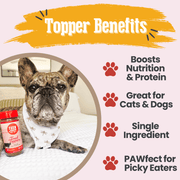 Farm To Pet Treat Topper Beef Dog Food Topper | Powdered Meal Topper for Pets Topper Misty Rose