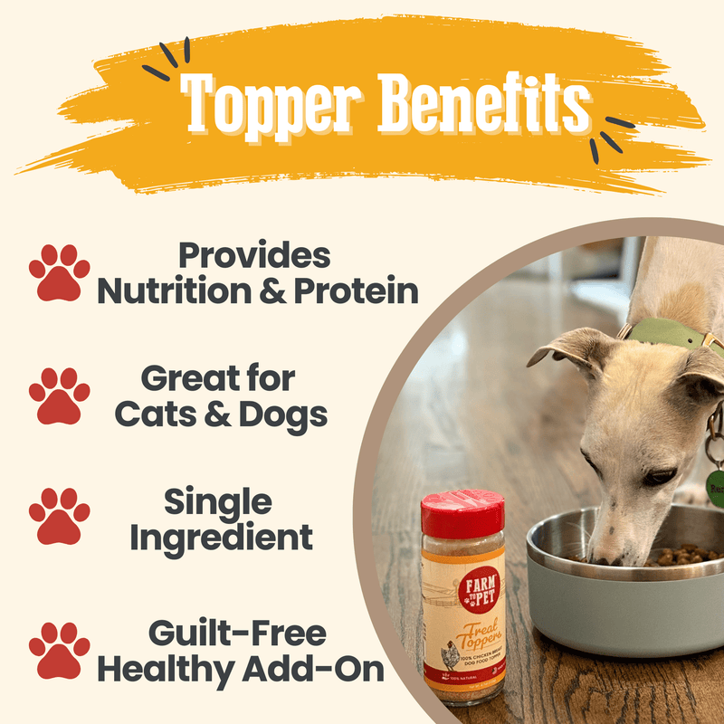 Farm To Pet Treat Topper Chicken Dog Food Topper | Healthy Meal Supplement for Dogs Topper Seashell
