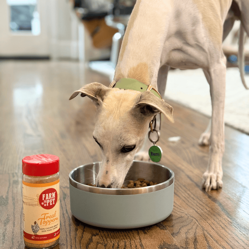 Farm To Pet Treat Topper Chicken Dog Food Topper | Healthy Meal Supplement for Dogs Topper Gray