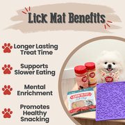 Farm To Pet Dog Lick Mats Lick Mat Misty Rose Black Skulls,Red Hearts,Pink Flower Power,Purple Dog Bone,Holiday Red Tree