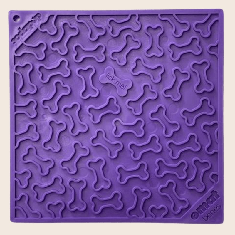 Farm To Pet Dog Lick Mats Lick Mat Dark Slate Blue Purple Dog Bone