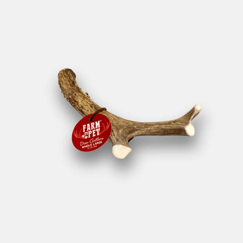 Farm To Pet Deer Antler Dog Chews | Organic Chews for Dogs Antler Dog Chew White Smoke Large (35+ LBS)