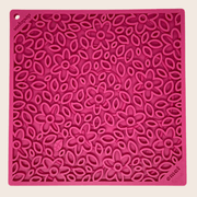 Farm To Pet Dog Lick Mats Lick Mat Maroon Pink Flower Power