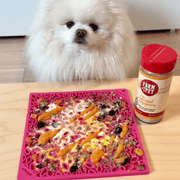 Farm To Pet Dog Lick Mats Lick Mat Wheat Black Skulls,Red Hearts,Pink Flower Power,Purple Dog Bone,Holiday Red Tree