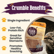 Farm To Pet Chicken Crumbles Cat Treats | Single-Ingredient Treats for Cats Crumble Seashell