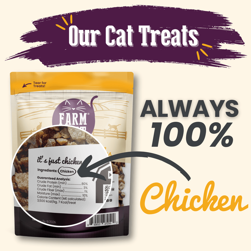 Farm To Pet Chicken Crumbles Cat Treats | Single-Ingredient Treats for Cats Crumble Seashell