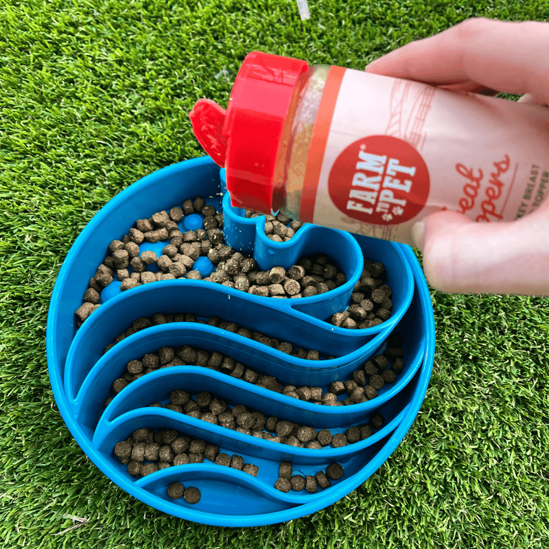 Farm To Pet Treat Topper Turkey Dog Food Topper | Healthy Meal Supplement for Dogs Topper Dark Olive Green
