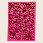 Farm To Pet Lick Mats for Cats and Small Dogs Lick Mat Maroon Pink Flower Power