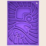 Farm To Pet Lick Mats for Cats and Small Dogs Lick Mat Slate Blue Purple Groovy