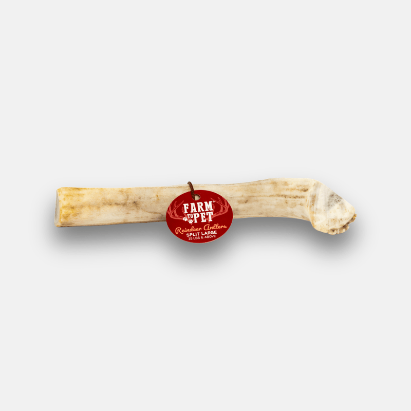 Farm To Pet Reindeer Antler Dog Chews | Organic Chews for Dogs Antler Dog Chew Lavender Split / Large (35+ LBS)