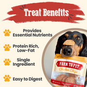 Farm To Pet Chicken Chips Snack Pack Bundles | Dog Party Favors & Training Treats Snack Pack Seashell 6 Pack,12 Pack,24 Pack